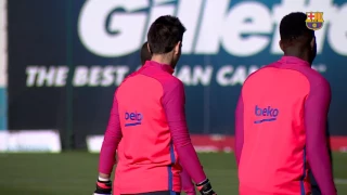 FC Barcelona training session: Friday’s session focuses on Villarreal
