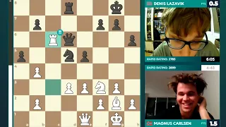 Denis Lazavik crushed Magnus Carlsen on Chessable Masters. Full Game!