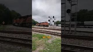 NS 732 - Powder River Coal Train with BNSF Power