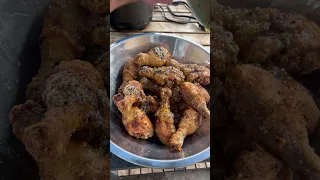 Double fried lemon pepper chicken drumsticks recipe