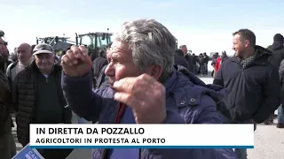 IN DIRETTA DA POZZALLO - AGRICOLTORI IN PROTESTA AL PORTO