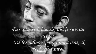 Serge Gainsbourg - Je suis venu te dire que je m'en vais (Subtitulado al español)