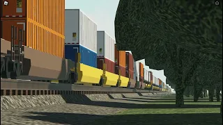 BNSF fast intermodal car & maybe the longest consist i ever made