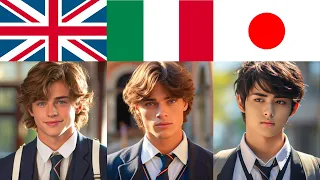 Asking AI To Create The Most Handsome High School Student For Every Country