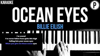 Billie Eilish - Ocean Eyes Karaoke Slowed Acoustic Piano Instrumental Cover Lyrics