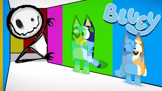 BLUEY y BINGO COLOREAN o ACABAN con ELLAS | Las Aventuras de BLUEY en ROBLOX!