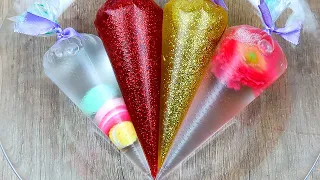 Making Glossy Slime With Piping Bags. Amazing Satisfying Glossy Slime. Slime ASMR.-14