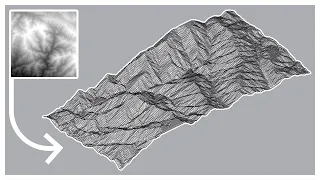 Terrain Model from Height Map - Heightfield - Rhino 7