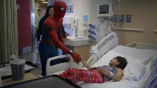 SPIDER MAN (TOM HOLLAND) VISITS THE CHILDREN'S HOSPITAL LOS ANGELES