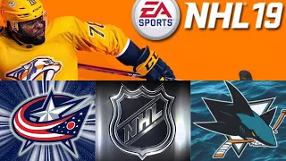 NHL 19 Season Mode: Columbus Blue Jackets vs San Jose Sharks (Xbox One HD) [1080p60FPS]