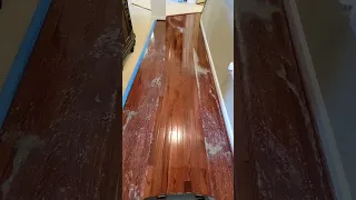 Removing Bona Polish from Hardwood Floors in Waldorf MD.