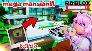 Nueva mega mansion en Brookhaven Roblox *NUEVO SECRETO*  boton oculto 😍🏘