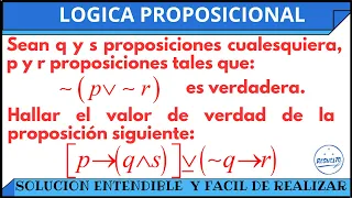 Hallar el valor de verdad (Lógica Proposicional)