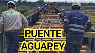 ESTÁN REPARANDO EL PUENTE   AGUAPEY QUE SE QUEMÓ HACE POCO Urquiza Cargas Trenes Argentinos Cargas