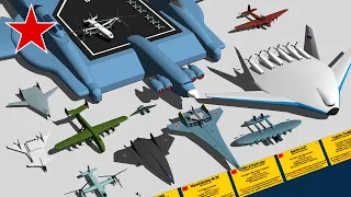 Crazy Soviet Union Aircraft Type & Size Comparison 3D