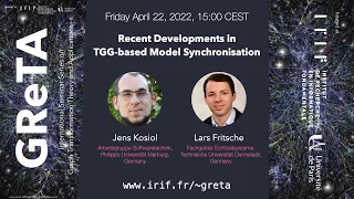 GReTA seminar #30: "Recent Developments in TGG-based Model Synchronisation"