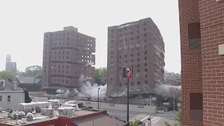 Carmichael Towers implosion