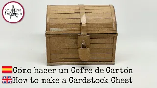 Tutorial: Pirate chest made of cardboard. Free PDF template.