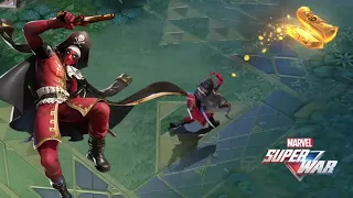 MARVEL Super War: DEADPOOL Legendary Skin "Pirate" Gameplay