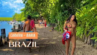🇧🇷 CARAIVA - BAHIA - BRAZIL - BEAUTIFUL BEACH - WALKING TOUR 4k 30FPS