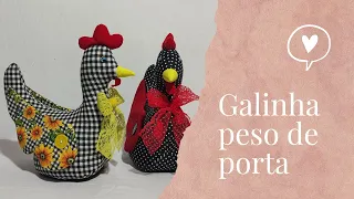 Galinha linda peso de porta faça você mesmo é fácil e rápido