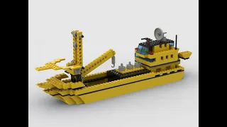 LEGO 744 cargo ship STATIKUS_3d rendering