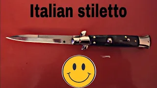 9" WISH AKC ITALIAN STILETTO SWITCHBLADE KNIFE