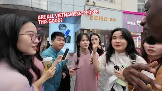 How Vietnamese Girls react to see Blackman on the Street They Asked this...