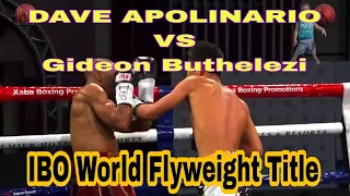 Dave Apolinario IBO World flyweight title 1st round KO win over world champion Gideon Buthelezi