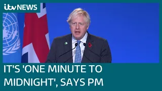 'It's one minute to midnight on that doomsday clock', UK PM Boris Johnson tells COP26 | ITV News
