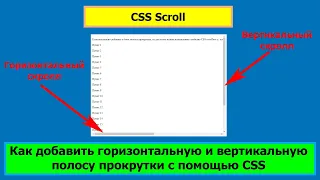 Полоса прокрутки CSS (горизонтальный и вертикальный CSS scroll)