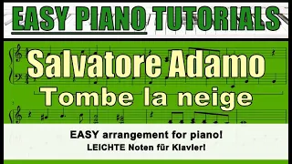 SALVATORE ADAMO - Tombe la neige - arranged for easy piano