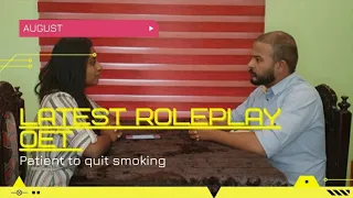 Latest Oet Speaking roleplay, a patient to quit smoking.