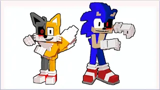 Classic Sonic And Tails Dancing Meme (Minecraft Animation) FNF