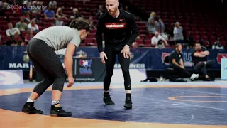 Kayla Miracle & Skylar Grote Warming Up World Team Trials Finals 2021 USA Wrestling