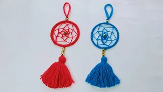 How to Make Mini Dream Catcher with Old Bangles | Diy - Dream Catcher | Woolen Craft Ideas