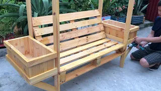 Unique Ideas from Wooden Pallets - How to Make The Perfect Garden Seat