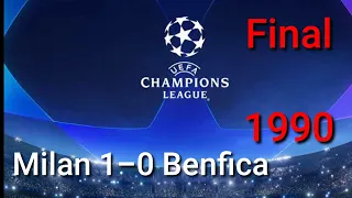 Milan 1-0 Benfica|Final UEFA Champions League 1990