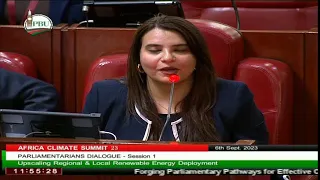 AFRICAN CLIMATE  SUMMIT PARLIAMENTARIANS DIALOGUE 2023.  PARLIAMENT OF KENYA (SESSION 1)