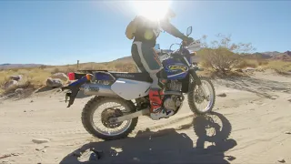 Dual sport ride (dr650) thru Geology Tour Road in Joshua Tree National Park