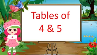 #Multiplication #Tables of 4&5|Gyan and Fun|Easy Way To #Learn Tables|#Learn Multiplication For kids