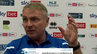 Paul Simpson speaking ahead of the play-off semi-final second leg against Bradford