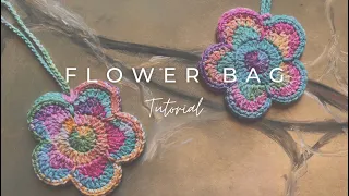 Crochet Flower Bag (5-Petal) Tutorial