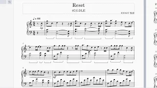 (G)I-DLE ((여자)아이들) - "Reset" piano sheet music