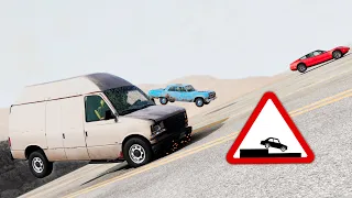 BeamnNG Drive - Cars vs Cliff Steps (1-14 Meter)