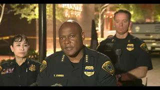 HPD chief provides update after man who rammed truck into Montrose apartment complex building shot