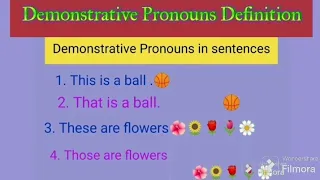 Demonstrative pronouns in English | What is a demonstrative pronoun
