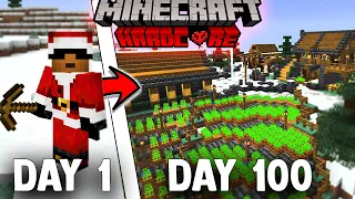 I SURVIVED 100 DAYS In a SNOW ONLY WORLD In HARDCORE MINECRAFT