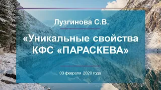 Лузгинова С.В. «Уникальные свойства КФС «ПАРАСКЕВА» 03.02.20