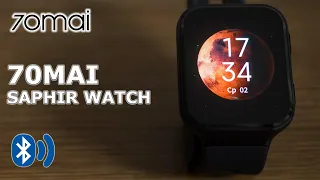 70mai Saphir watch - полный обзор, bluetooth 5, GPS + GLONASS,  пульс, стресс, барометр, спорт